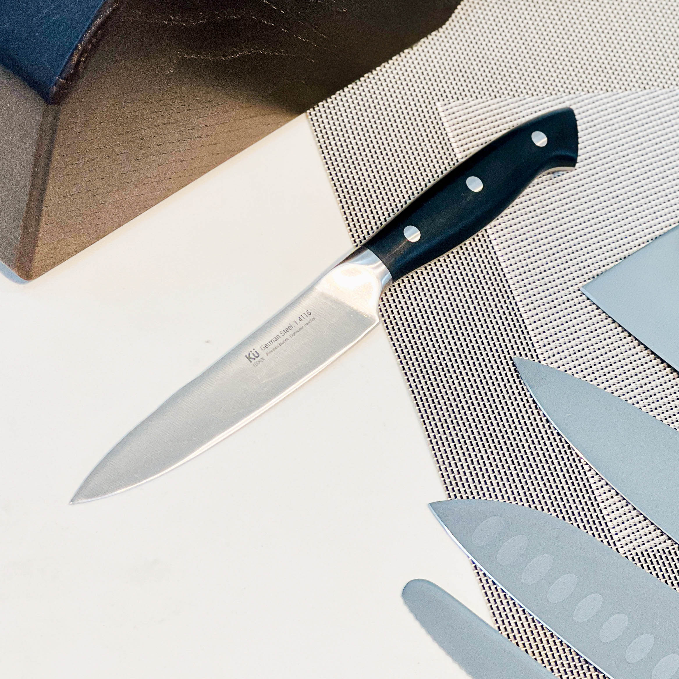 Bộ Dao 7 Món Nhà Bếp Bằng Thép Không Gỉ KUCHEN ĐỨC - KU K62709 -  Hàng Chính Hãng