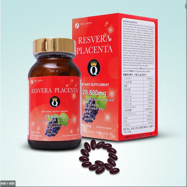 Viên uống đẹp da làm chậm lão hóa Fine Resvera Placenta Q