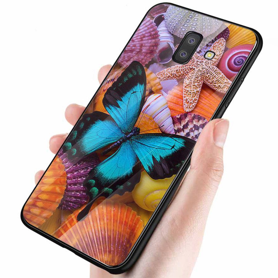 Ốp kính cường lực cho điện thoại Samsung Galaxy J4 - J6 - J6 PLUS - J6 PRIME - J8 - bướm đẹp MS ANH065