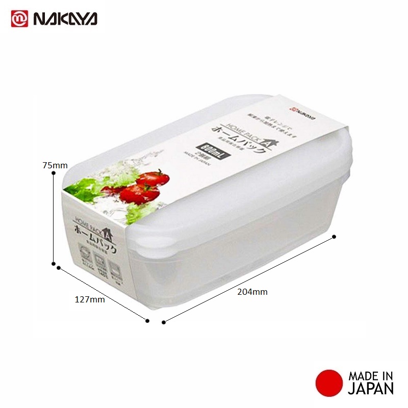 Bộ 07 hộp thực phẩm có nắp đậy an toàn chính hãng Nakaya hàng Made in Japan