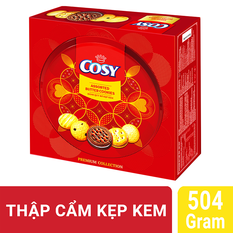 Bánh Quy Bơ Thập Cẩm Kẹp Kem 504g