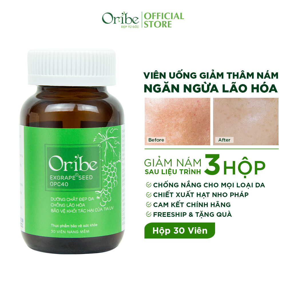 Viên Uống Đẹp Da Chống Nám Ngăn Ngừa Lão Hóa Oribe (Hộp 30 viên)