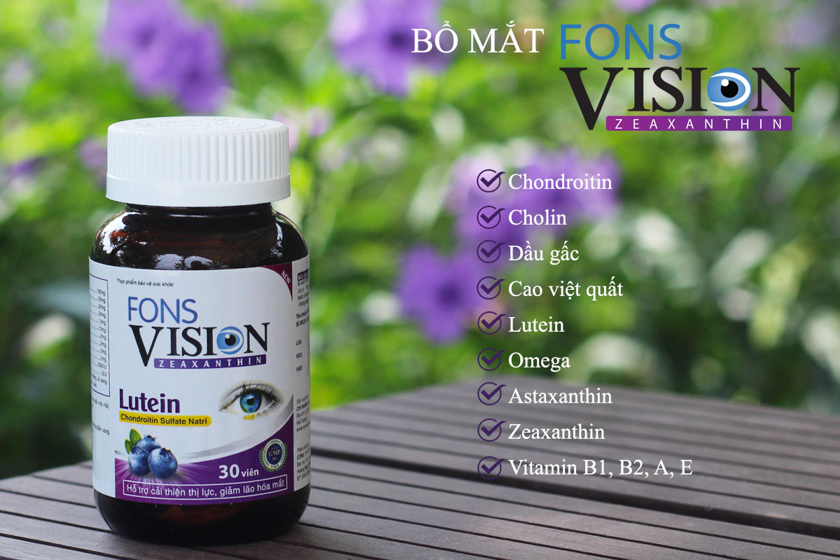 combo 3 hộp fons vision - viên uống bổ mắt, tăng cường thị lực (30 viên hộp) 2