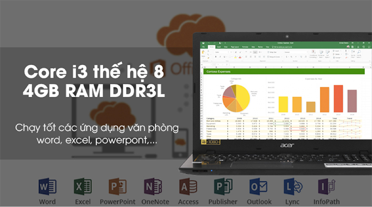 Laptop ACER ASPIRE E5-576-34ND. Intel Core i3 8130U (15.6inch) - Hàng Chính Hãng Laptop ACER ASPIRE E5-576-34ND. Intel Core i3 8130U (15.6inch) - Hàng Chính Hãng