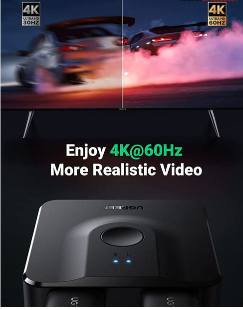 Ugreen 70607 4K 30Hz 2 Way Hdmi Bidirectional Switch Splitter with Cable CM311  Hàng chính Hãng