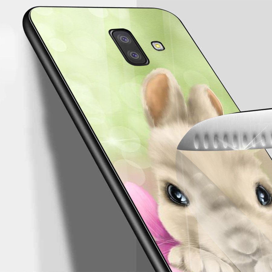 Ốp kính cường lực cho điện thoại Samsung Galaxy J6 - dễ thương muốn xỉu MS CUTE067