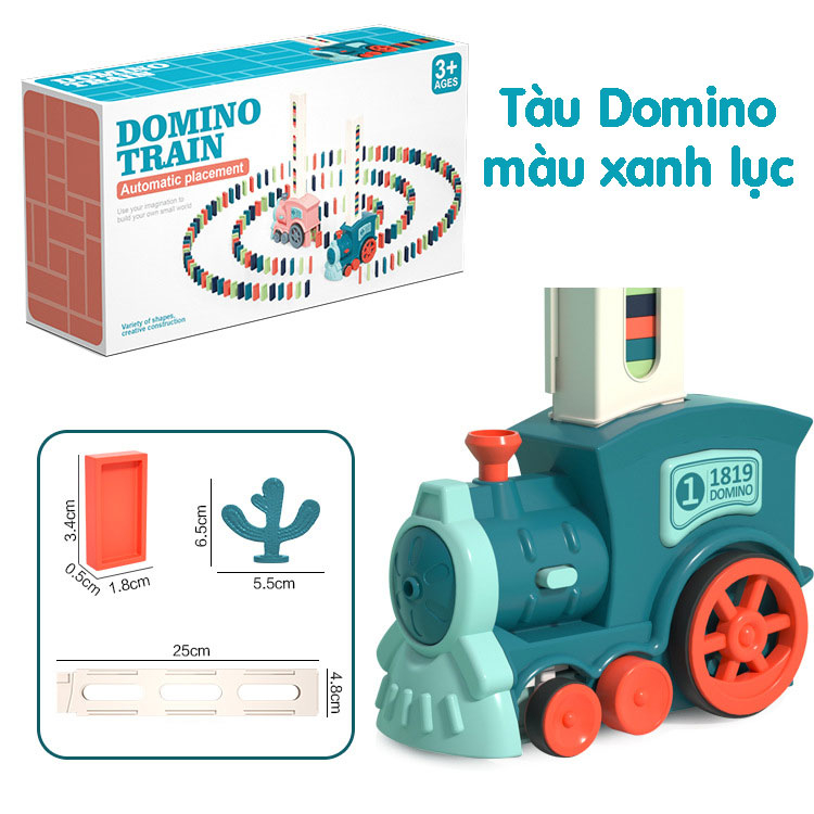 Đồ Chơi Đoàn Tàu Thả Domino Có Đèn Cho Bé Xếp Hình Lắp Ráp Giải Trí Giúp Bé Tăng Trí Thông Minh Rèn Luyện Tư Duy PaKaSa - Chính Hãng