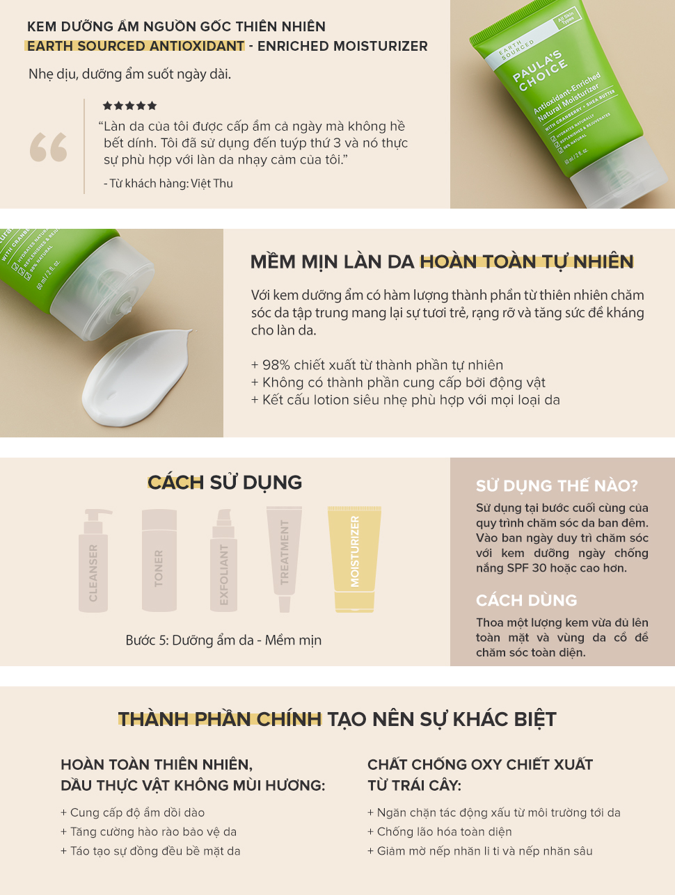 antioxidant enriched natural moisturizer