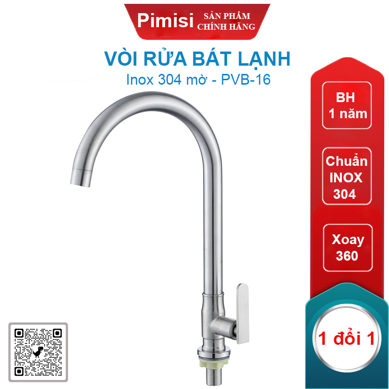 Vòi rửa bát inox 304 Pimisi PVB-16