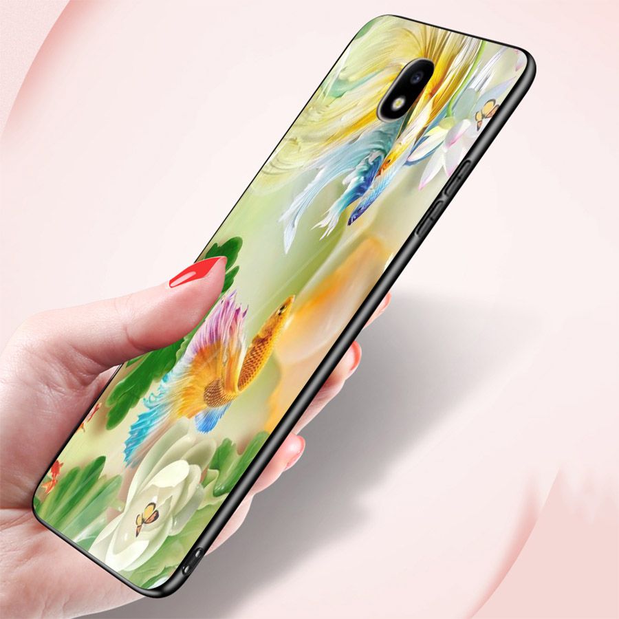 Ốp kính cường lực cho điện thoại Samsung Galaxy J3 2016/J310/J3 LTE - bộ sưu tập cá MS BSTCA003