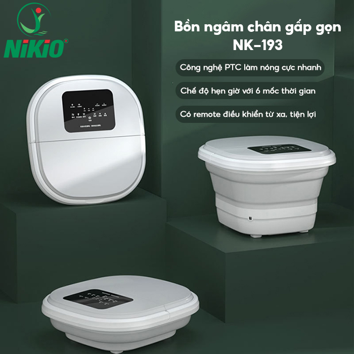 Bồn ngâm chân gấp gọn Nikio NK-193