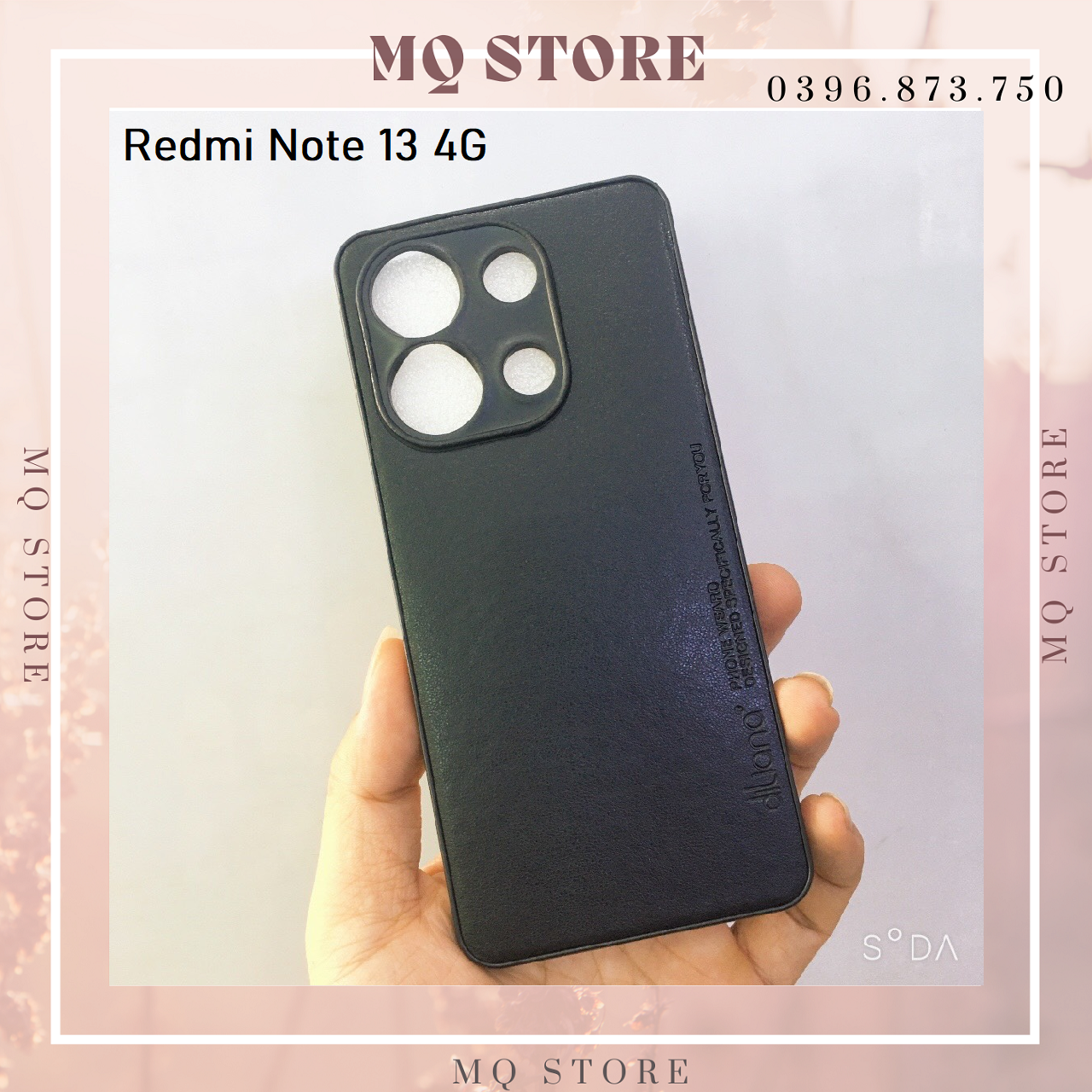 Ốp lưng cho Xiaomi Redmi Note 13 4G dẻo vân da thể thao bảo vệ camera ( hàng chính hãng)