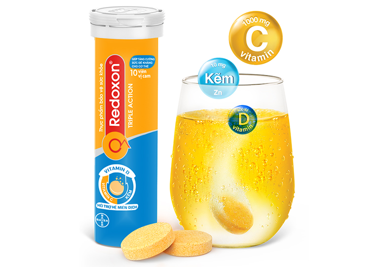 Viên Sủi Bổ Sung Vitamin C,D Và Kẽm Redoxon Triple Action (10 Viên)