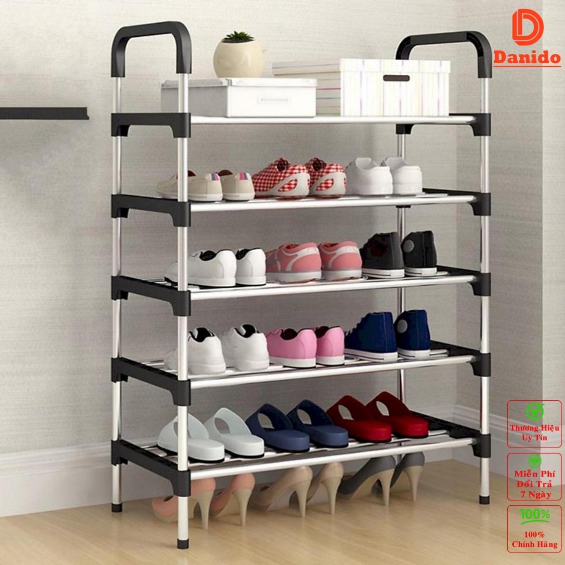 Kệ Để Giày Dép 05 Tầng Khung Inox, Giá Để Giày Inox 05 Tầng, Giày Dép, Kệ Để Đồ, Kệ Sách Loại Cao Cấp miDoctor