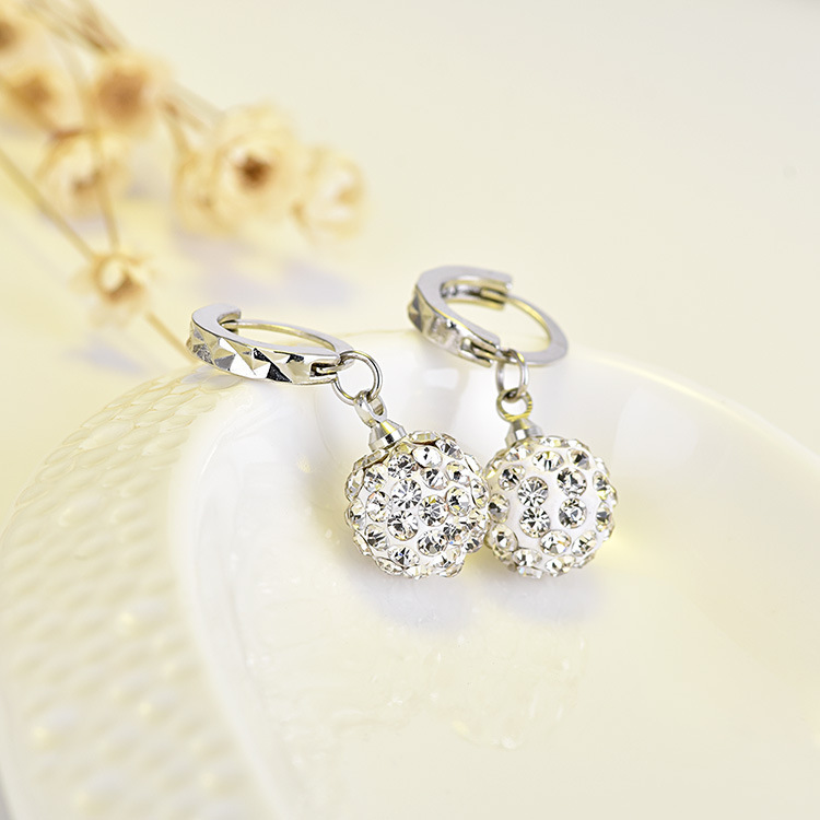 Bông tai nữ tòng teng siêu dễ thương đính đá zircon sang trọng, cườm giả ngọc 
