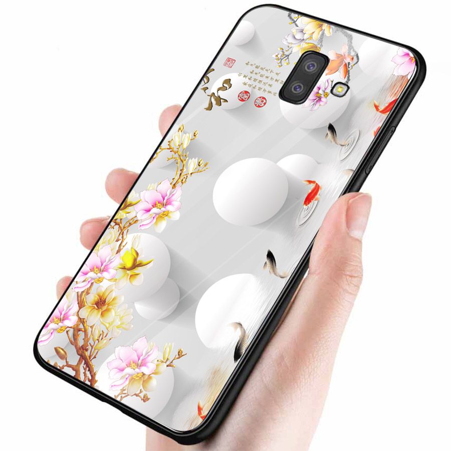 Ốp kính cường lực cho điện thoại Samsung Galaxy J4 - J6 - J6 PLUS - J6 PRIME - J8 - cá chép MS CA004