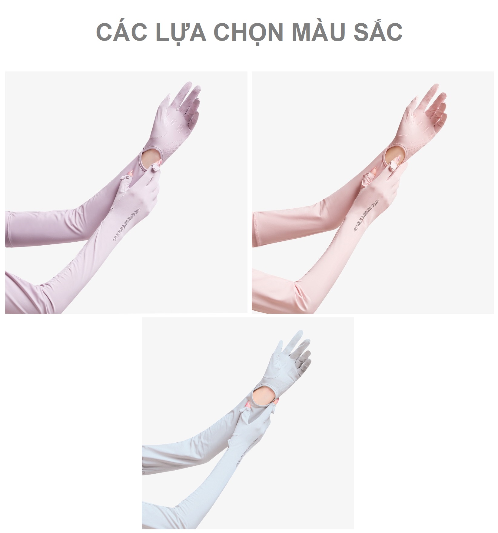 Găng tay chống nắng lụa băng dài Anasi FG-808 - Chống tia UV UPF50+ | Thiết kế mới 2023