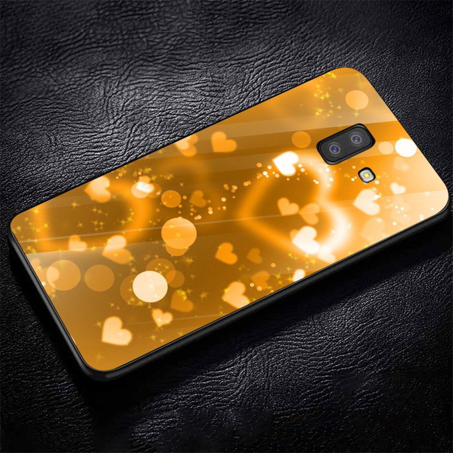 Ốp kính cường lực cho điện thoại Samsung Galaxy J6 - trái tim tình yêu MS LOVE084