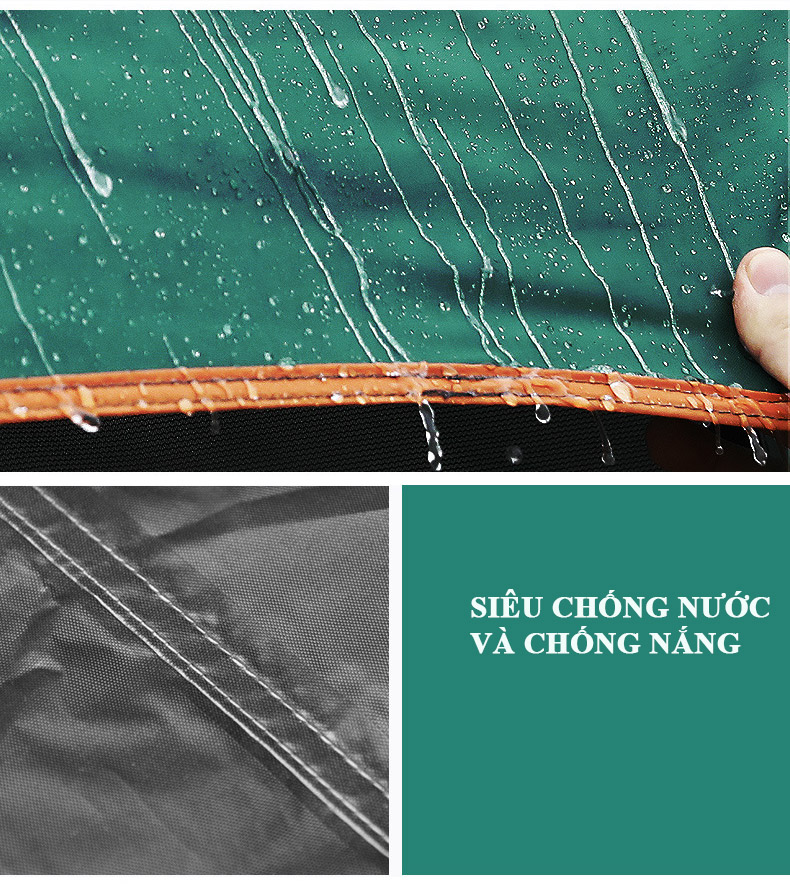 Lều Cắm Trại Du Lịch Tự Bung Gập Gọn 3 Đến 4 Người Siêu Chống Nắng Và Mưa Đại Nam Sport + Kèm Tấm Phủ Nóc Lều
