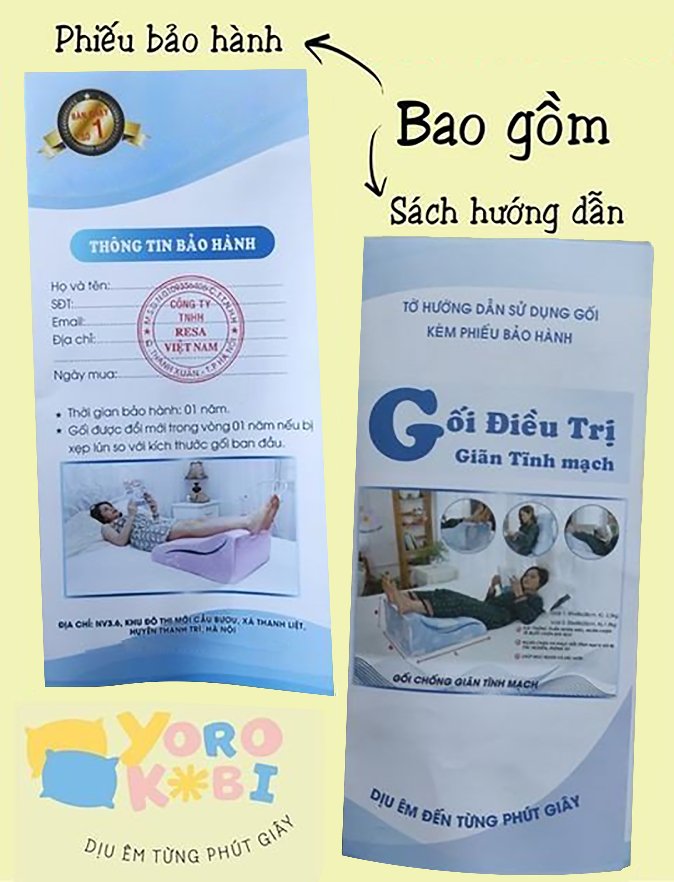Gối kê chân giãn tĩnh mạch cao 28cm kê chân giảm phù nề chân, tê bì, vọp bẻ