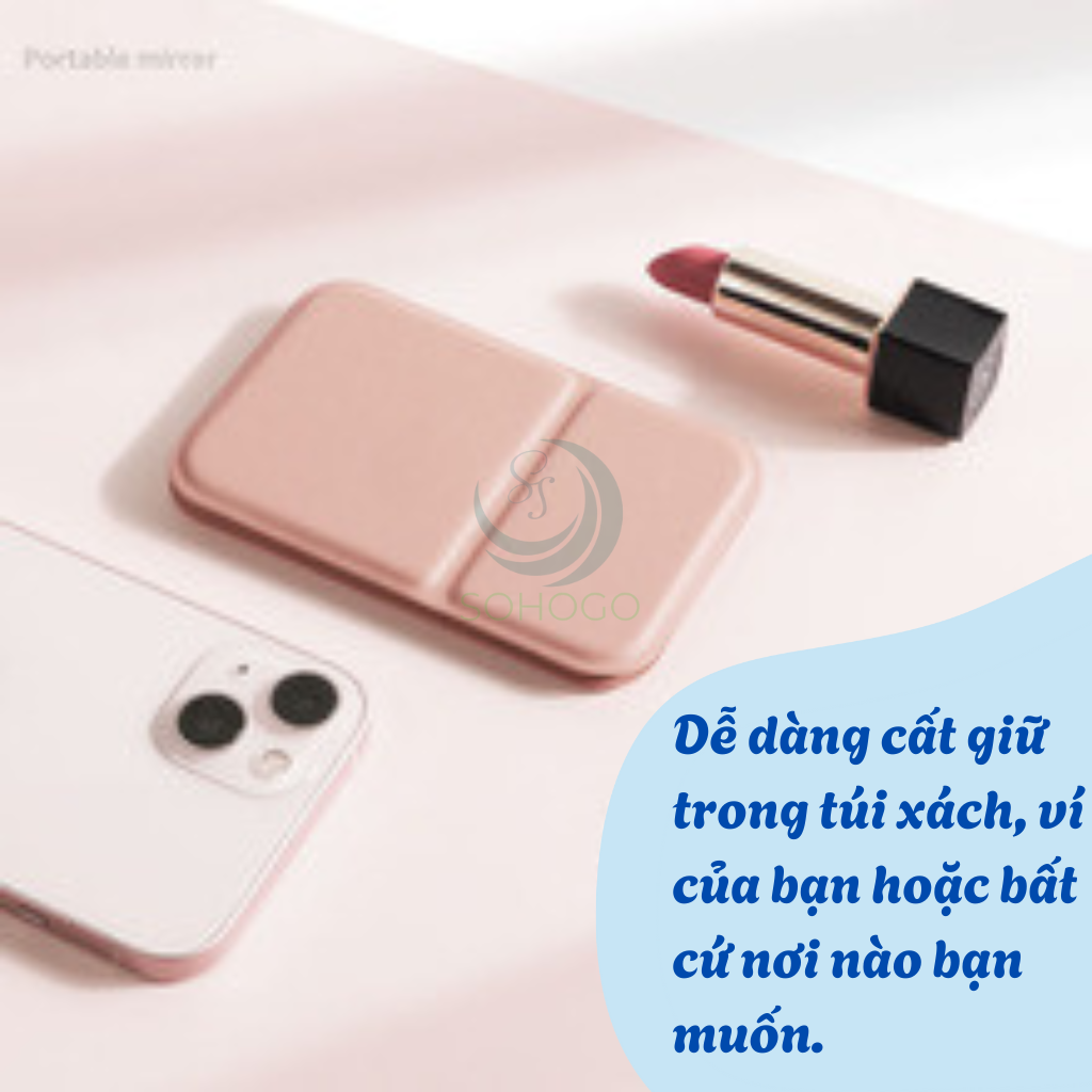 Gương Gập Mini Để Bàn – Gọn Nhẹ, Sang Xịn, Mang Đi Mọi Nơi Gương Trang Điểm Gập Thông Minh – Thiết Kế Tối Giản, Siêu Tiện Gương Gập Gọn Có Đế – Skincare, Make-up Chuẩn Sáng Tạo