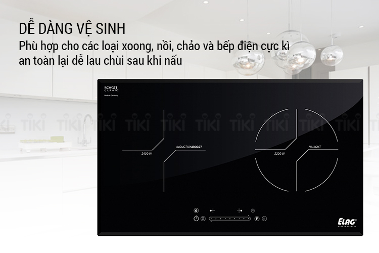 Bếp Đôi Điện Từ Hồng Ngoại Âm Elag KMH 73520.2-P (4600 W) - Hàng Chính Hãng