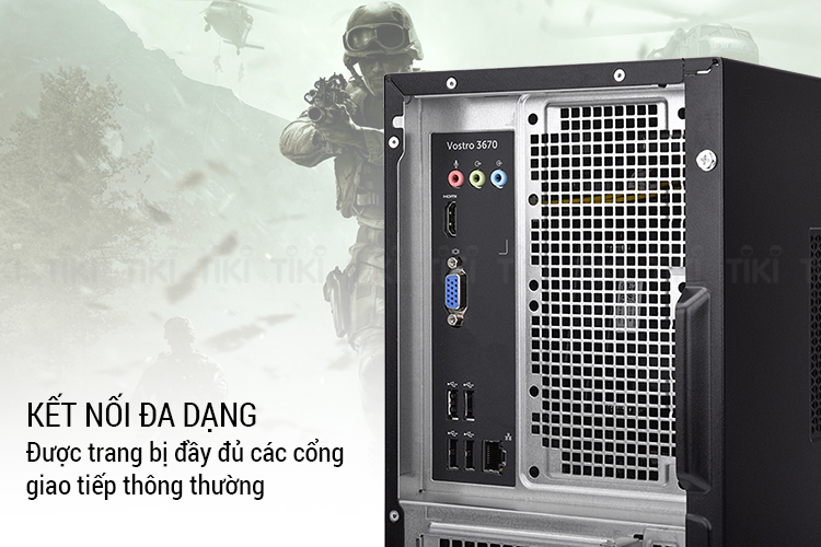 PC Dell Vostro 3670 MT 42VT370017 Core i7-8700/8GB/1TB HDD/Ubuntu - Hàng Chính Hãng