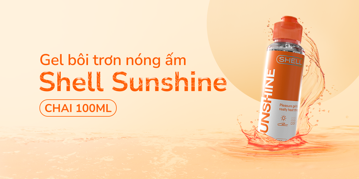 Gel bôi trơn ấm nóng Shell Sunshine - Chai 100ml | SHELL CHÍNH HÃNG