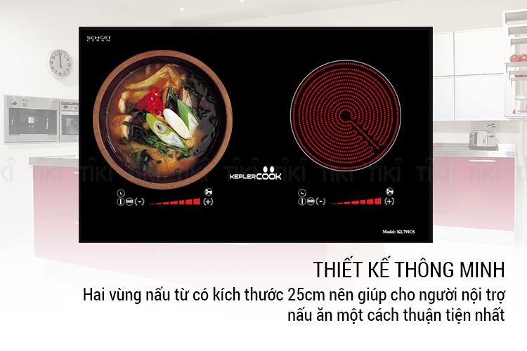 Bếp Âm Đôi Từ - Hồng Ngoại Kepler Cook KL 79ICS (73cm - 4000W) - Hàng Chính Hãng