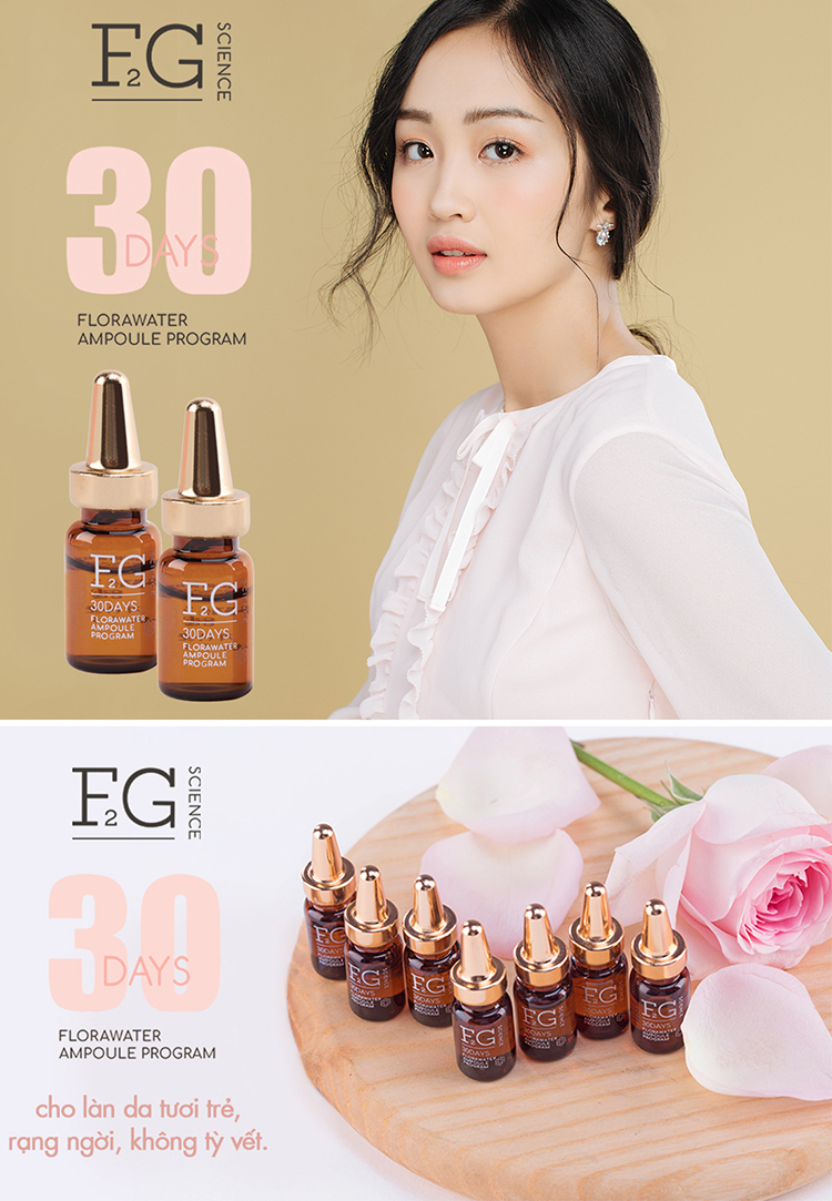 Tinh chất dưỡng chuyên sâu, phục hồi và điều trị da sau 30 ngày F2G Science 30Days Florawater Ampoule Program (2ml x 30pcs)