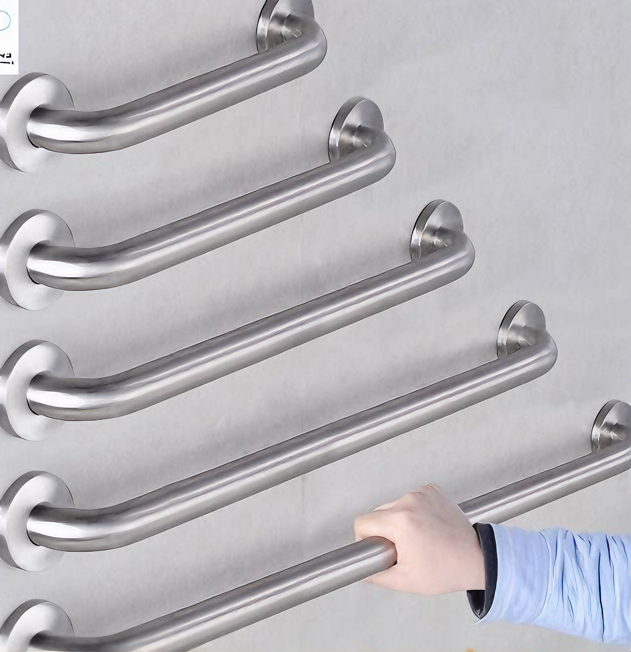 Tay vịn nhà tắm KG93 an toàn chống trơn trượt cho người lớn tuổi, người khuyết tật inox304 - Hàng chính hãng