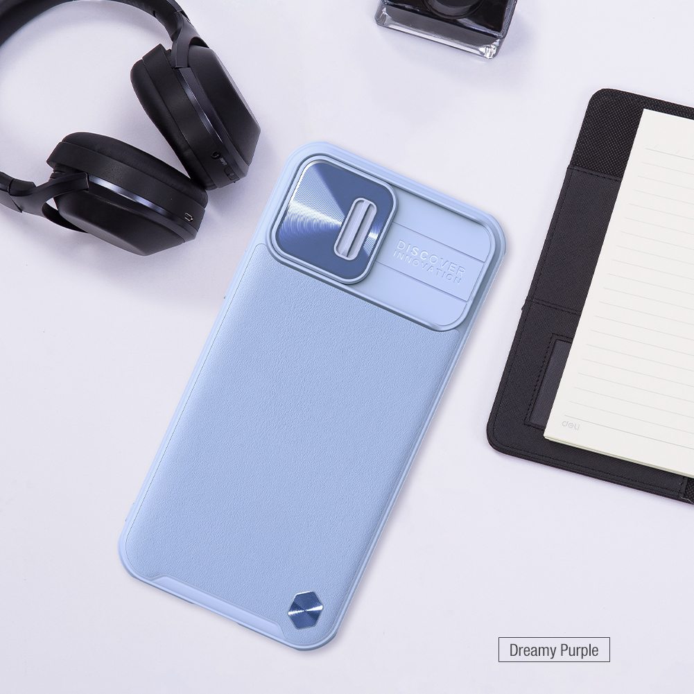 Ốp Nillkin bảo vệ Camera cho iPhone 13 / 13 Pro / 13 Pro Max Nillkin CamShield Leather Case nắp đậy bảo vệ Camera - Hàng Nhập Khẩu