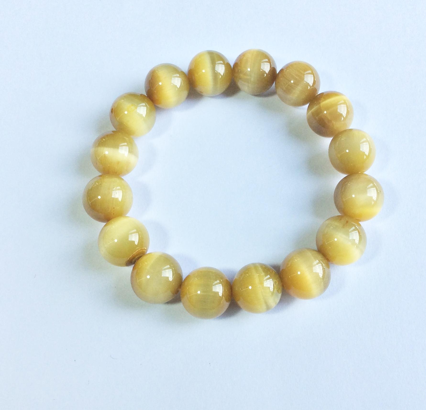 Vòng Tay Đá Mắt Hổ Vàng Tươi Thiên Nhiên Size 12li – VTD332