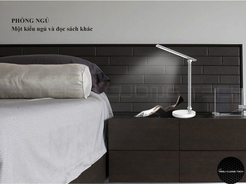 Đèn Led Bàn Đọc Sách Làm Việc Chống Cận - Cảm Ứng - Hỗ Trợ Sạc Không Dây - Điều Chỉnh Vùng Ánh Sáng Cho Sinh Viên - Học Sinh - Văn Phòng - Hàng Chính Hãng