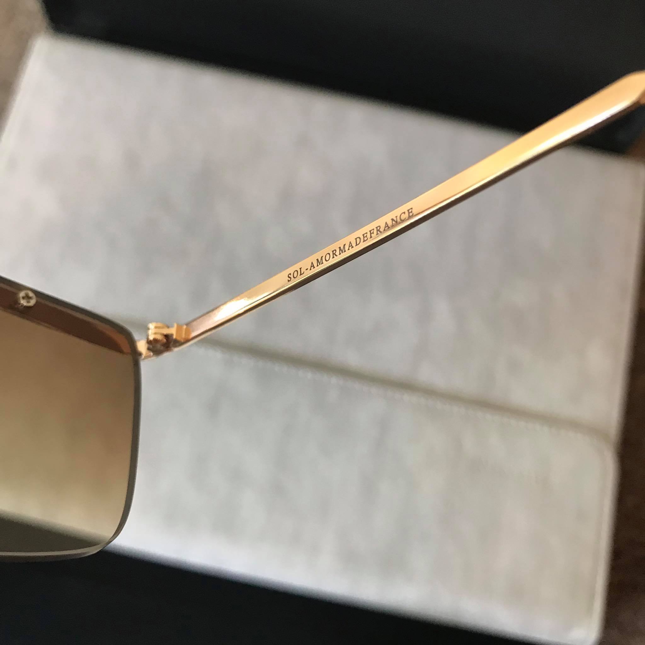 Kính râm Nam Amor Nửa viền 14K Ve Vàng Fullbox Phụ Kiện