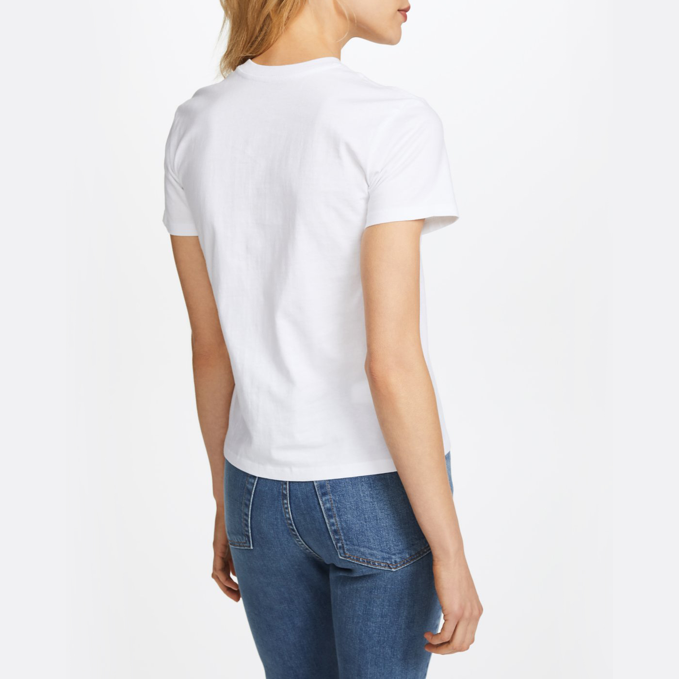 Áo Thun Nữ Trắng Tay Ngắn Cổ Tròn Aaa Jeans Vải Modal