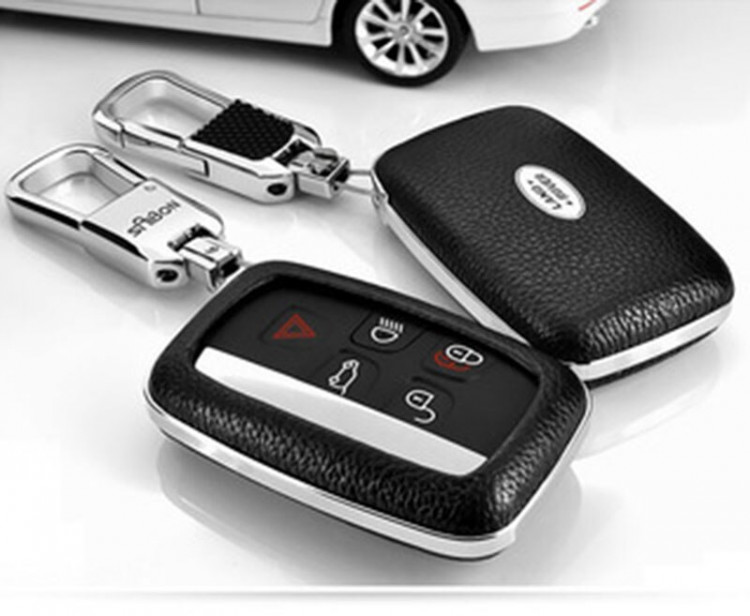 Car Accessories Top Layer Leather Car Key Case For Land Rover Jaguar / Range Rover / Discover Car Key Cover Shell Car Keychain Car Accessories Top Layer Leather Car Key Case For Land Rover Jaguar / Range Rover / Discover Car Key Cover Shell Car Keychain