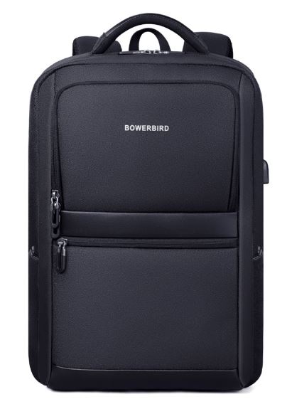 BOWERBIRD backpack bag 15.6-inch business casual charging anti-theft male backpack 1185090811 black