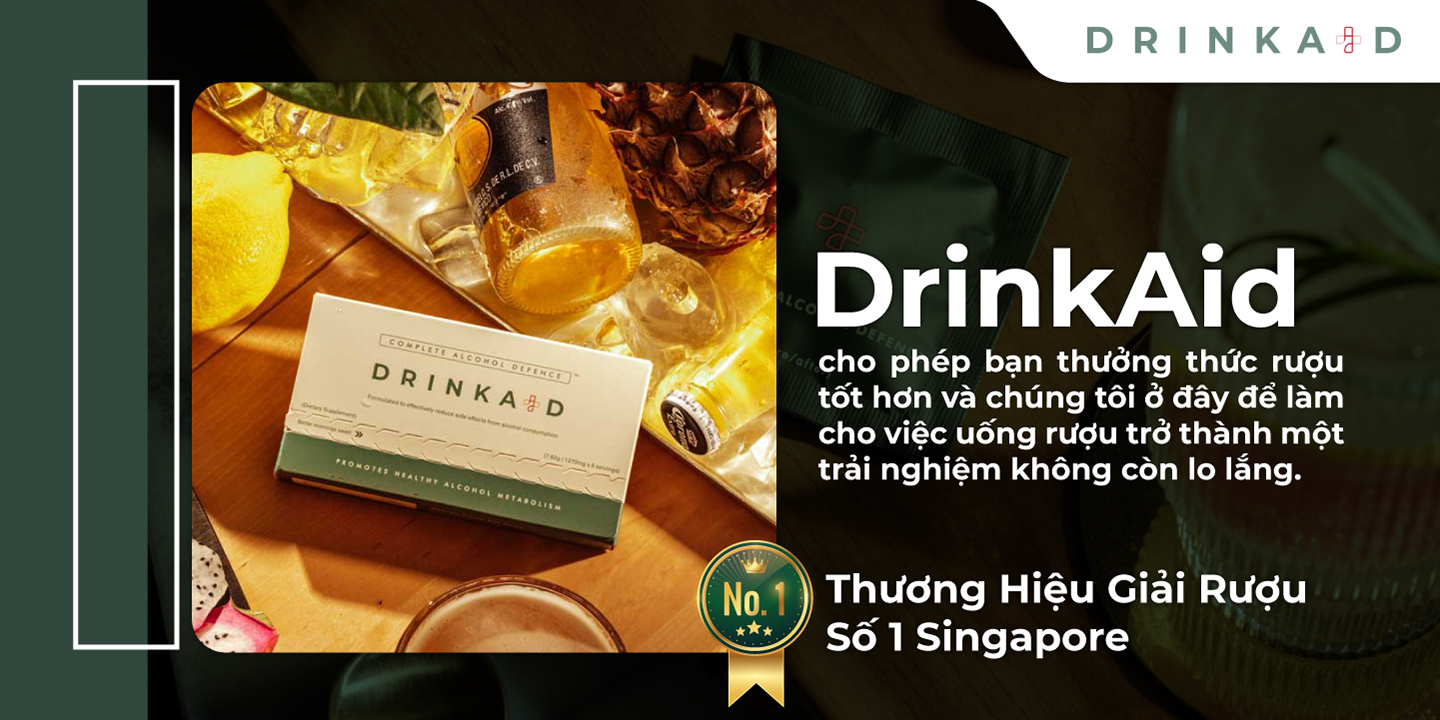 [Trực Tiếp Singapore] Viên Uống Giải Rượu DrinkAid 100% Tự Nhiên, Giúp Giải Độc Gan Và Giảm Các Tác Hại Của Rượu Bia Hộp 12 Viên