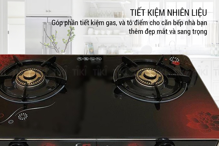 Bếp Gas Đôi Mặt Kính Sen Đồng Seika SKB517 - Hàng Chính Hãng