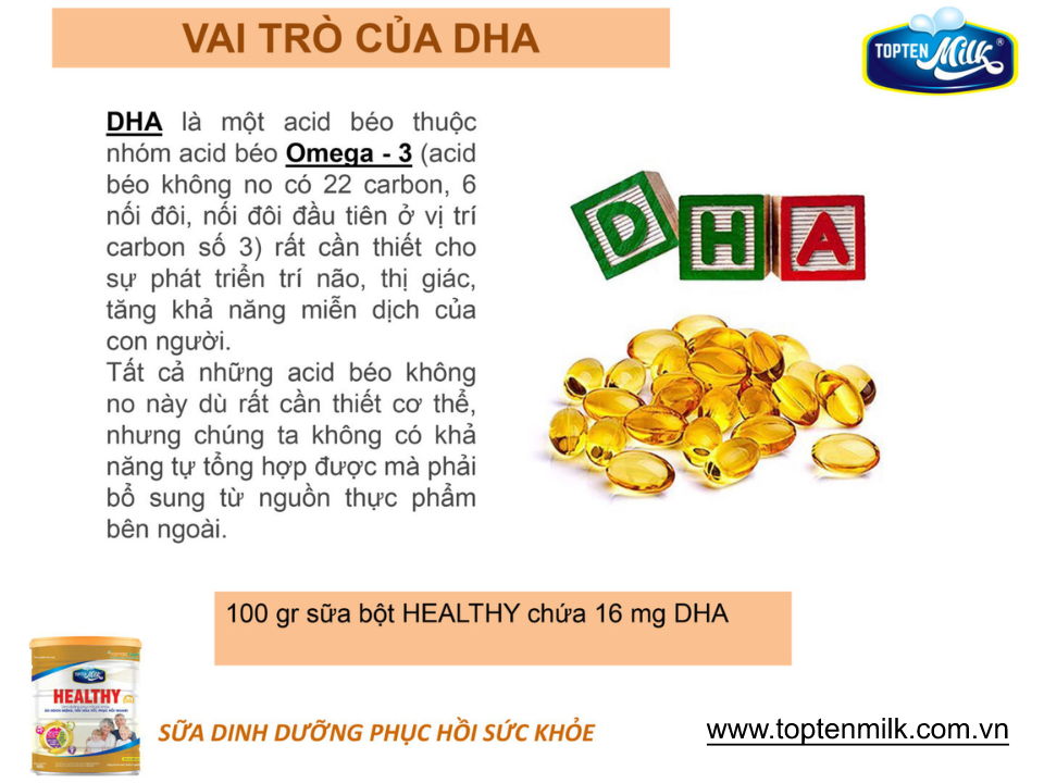 Sữa bột tăng cân,hổ trợ tiêu hóa healthy 800g topten milk