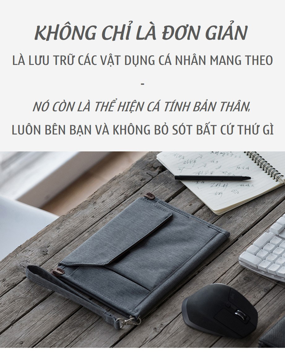 Túi đựng văn kiện giấy tờ tài liệu văn phòng đa năng gấp gọn du lịch Mai Lee - Hàng chính hãng 2