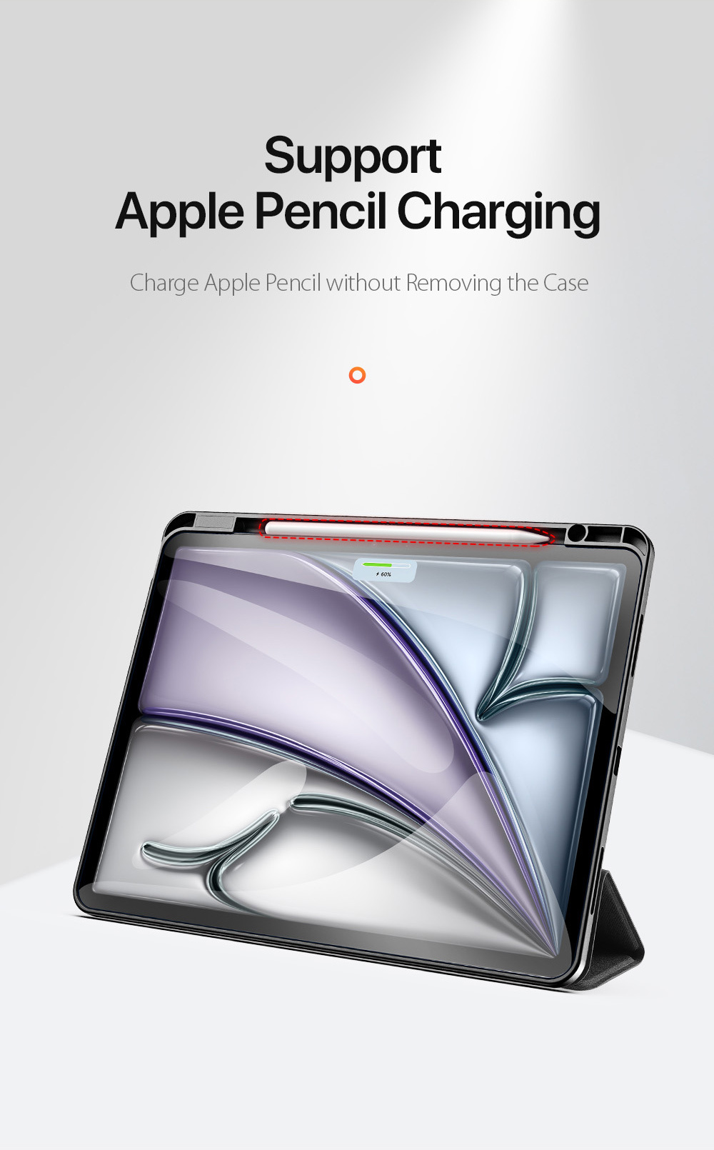 Bao da Dux Ducis Domo Series cho iPad Air 13 inch M2 2024 có khe cắm bút, tự động tắt mở_ Hàng chính hãng
