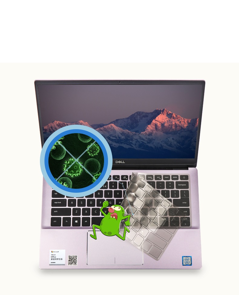 silicon phủ bàn phím laptop dell chống khuẩn