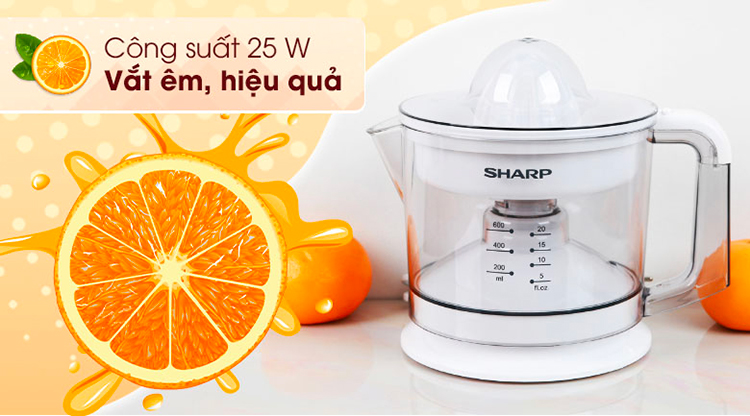 Máy Vắt Cam SHARP EJ-J256-WH - Hàng Chính Hãng