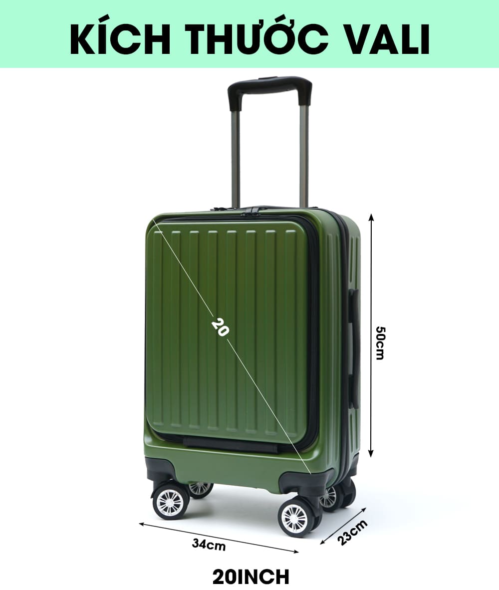 TẶNG TÚI ĐỰNG GIÀY + THẺ TAG - Vali cao cấp TRIP LUX89 size 20inch có ngăn đựng Laptop - Hàng chính hãng