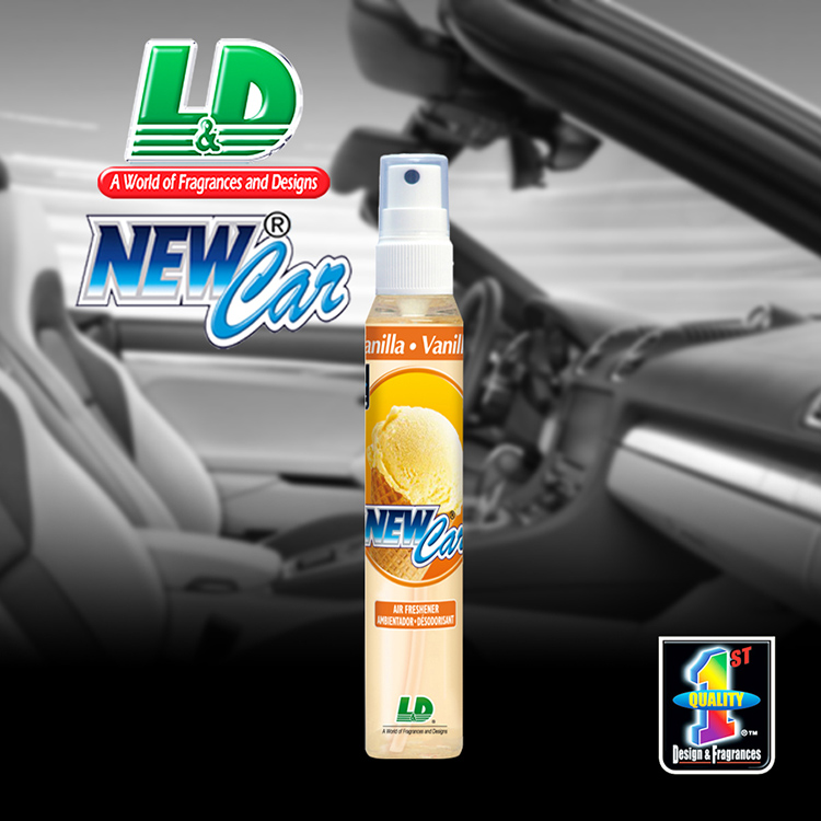 Nước hoa ô tô dạng xịt L&D NEW CAR Vanilla 60ml