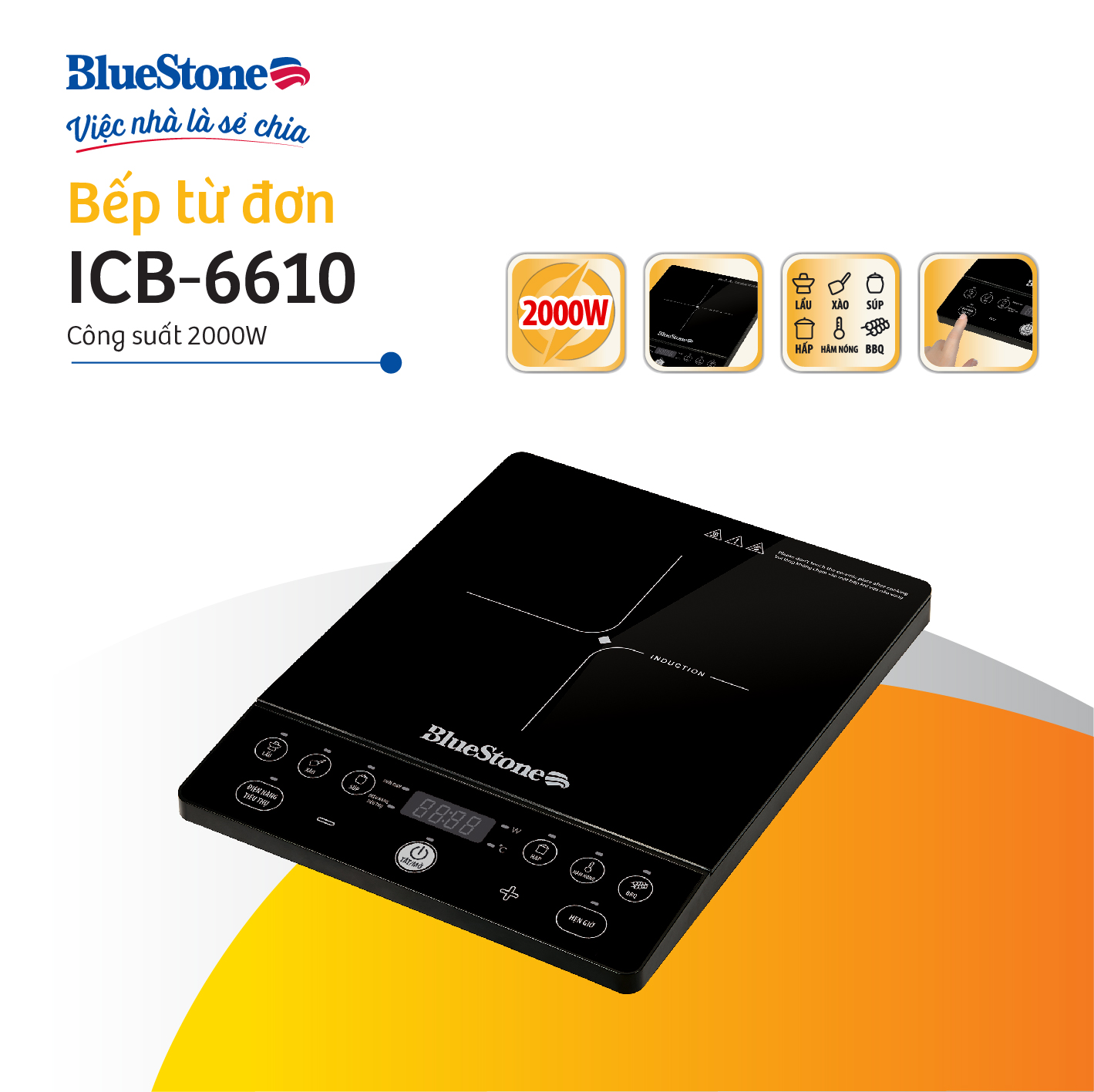 Bếp Từ Đơn BlueStone ICB-6610 - Hàng Chính Hãng