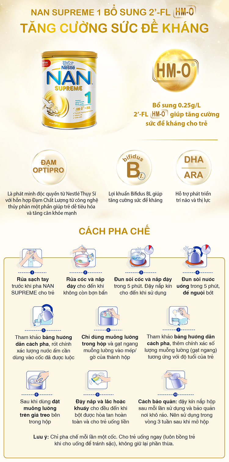 Sữa Bột Nestle Nan Supreme 1 (800g)