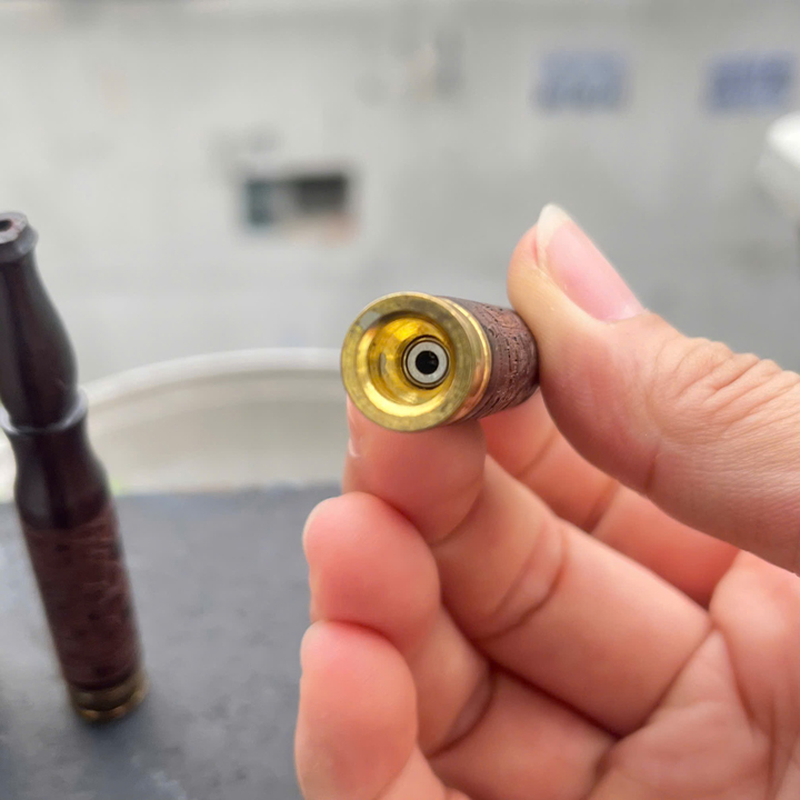 Tẩu Lọc Thuốc Bằng Gỗ Mun Khắc Rồng Phụng - TL016